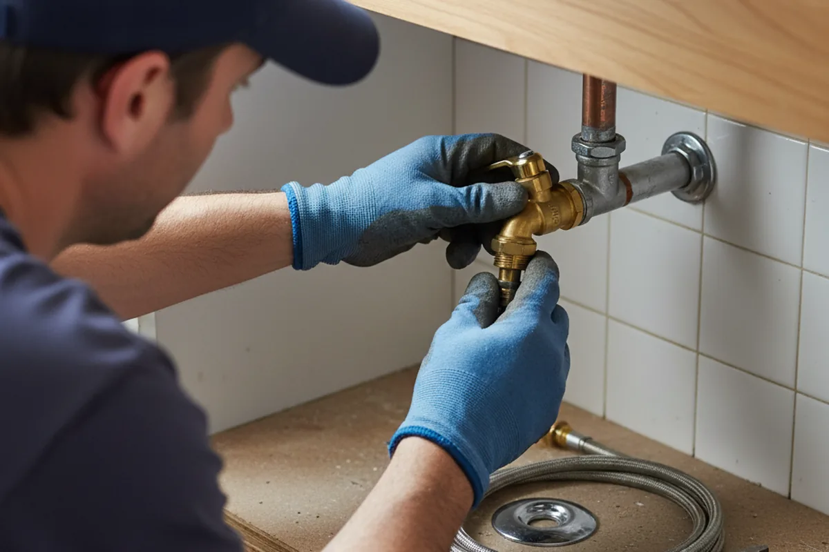 Shutoff valve and fitting work during Faucet and Fixture Repair in Branford